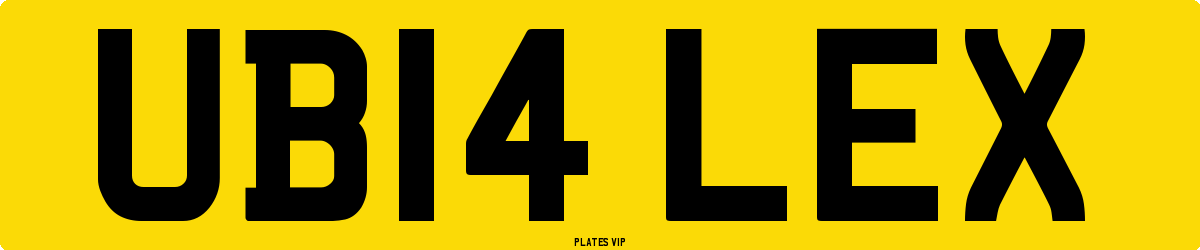 UB14 LEX Number Plate
