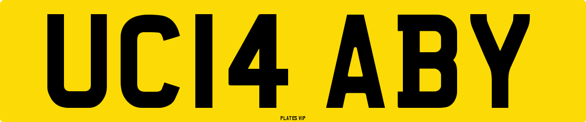 UC14 ABY Number Plate