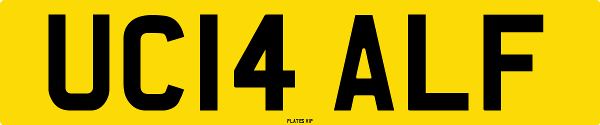 UC14 ALF Number Plate