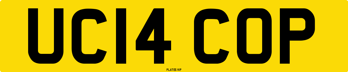 UC14 COP Number Plate