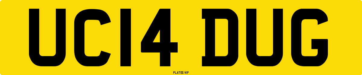 UC14 DUG Number Plate