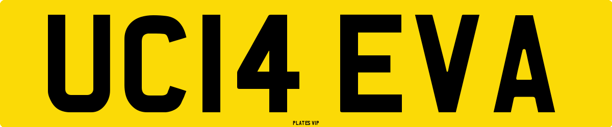 UC14 EVA Number Plate