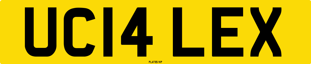 UC14 LEX Number Plate