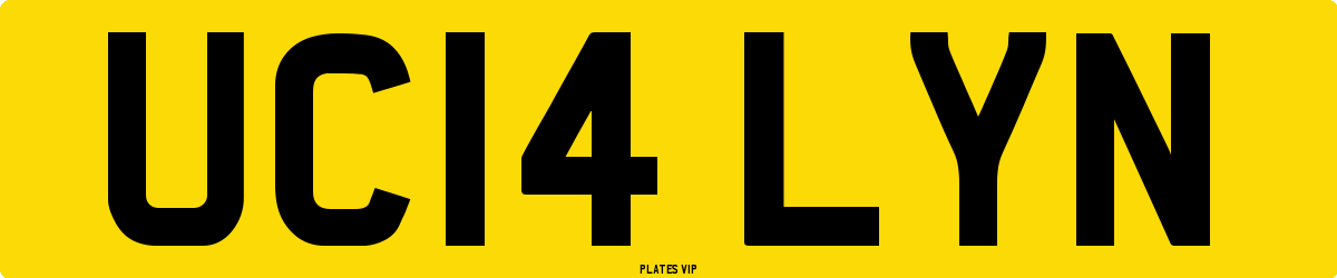 UC14 LYN Number Plate