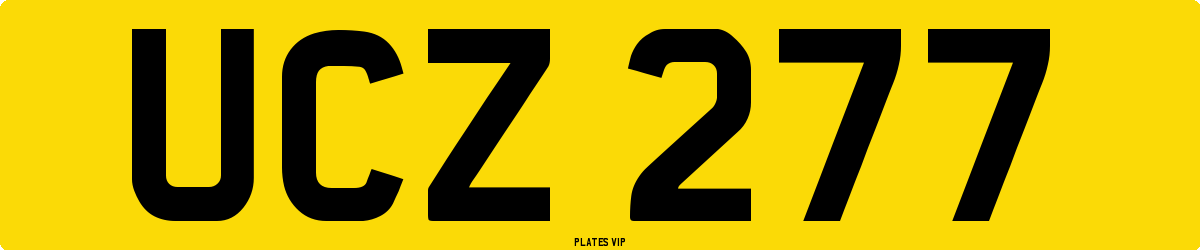 UCZ 277 Number Plate
