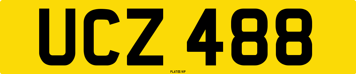 UCZ 488 Number Plate