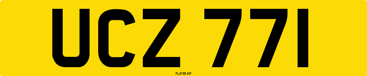 UCZ 771 Number Plate