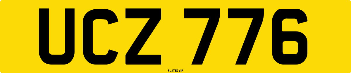 UCZ 776 Number Plate