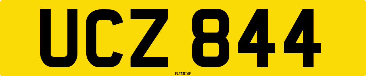 UCZ 844 Number Plate
