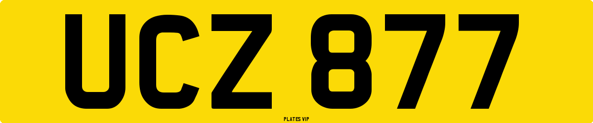UCZ 877 Number Plate