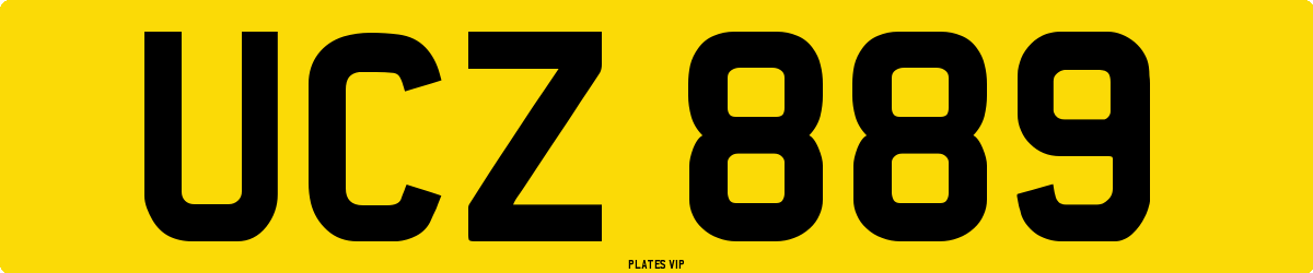 UCZ 889 Number Plate