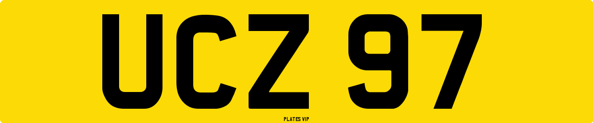 UCZ 97 Number Plate
