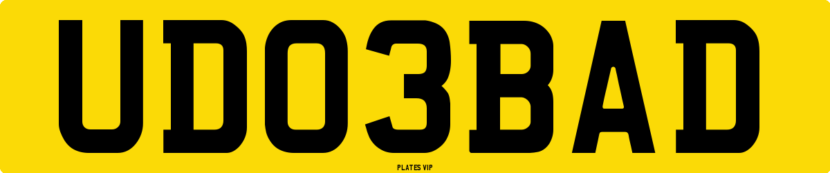 UD 03 BAD Number Plate
