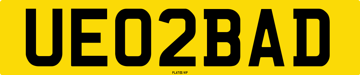 UE 02 BAD Number Plate