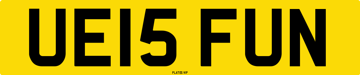 UE15 FUN Number Plate