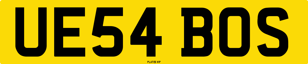 UE54 BOS Number Plate
