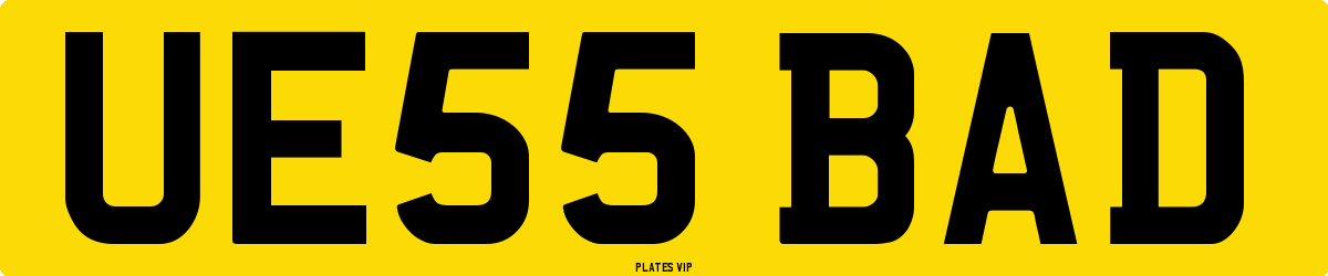 UE55 BAD Number Plate