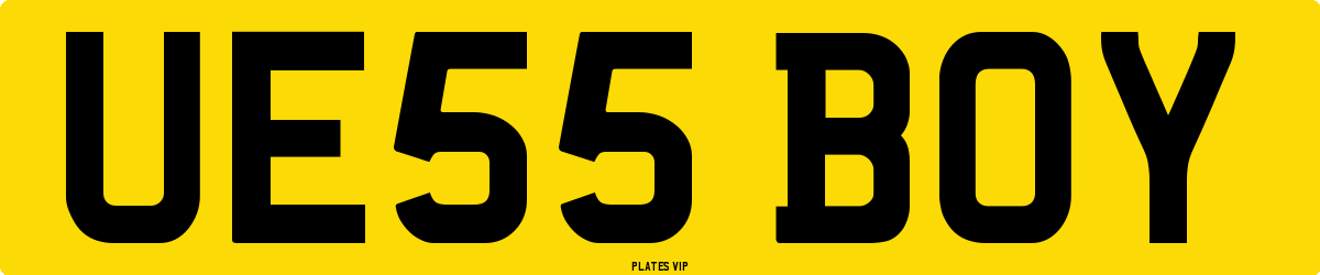 UE55 BOY Number Plate