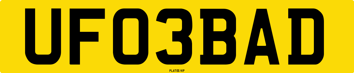 UF 03 BAD Number Plate