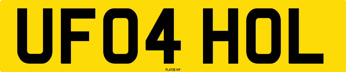 UF04 HOL Number Plate