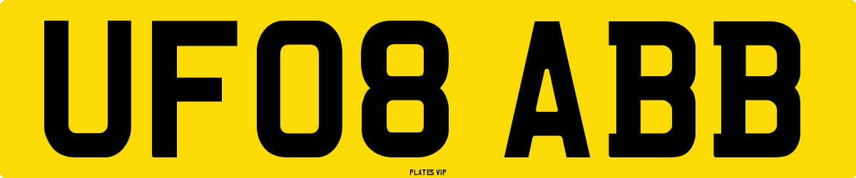 UF08 ABB Number Plate