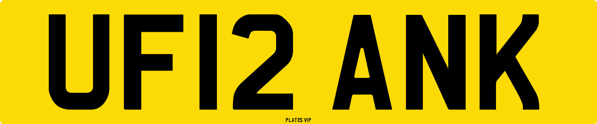 UF12 ANK Number Plate