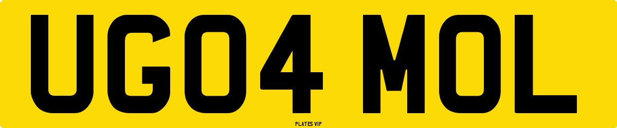 UG04 MOL Number Plate