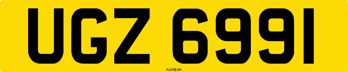 UGZ 6991 Number Plate