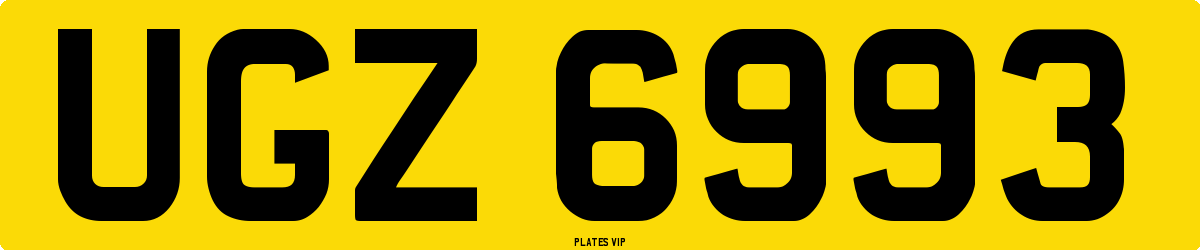 UGZ 6993 Number Plate