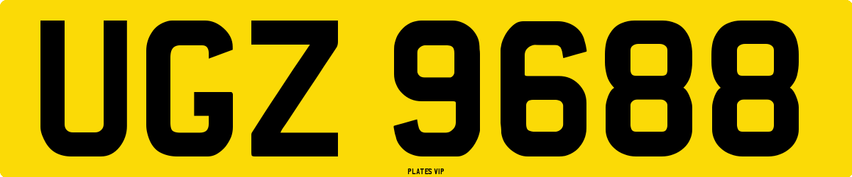 UGZ 9688 Number Plate
