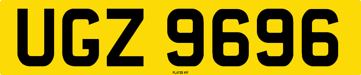 UGZ 9696 Number Plate
