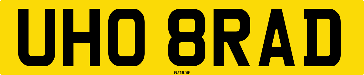 UH0 8RAD Number Plate