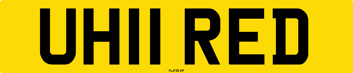 UH11 RED Number Plate