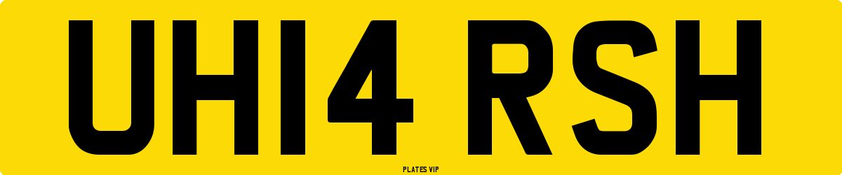 UH14 RSH Number Plate