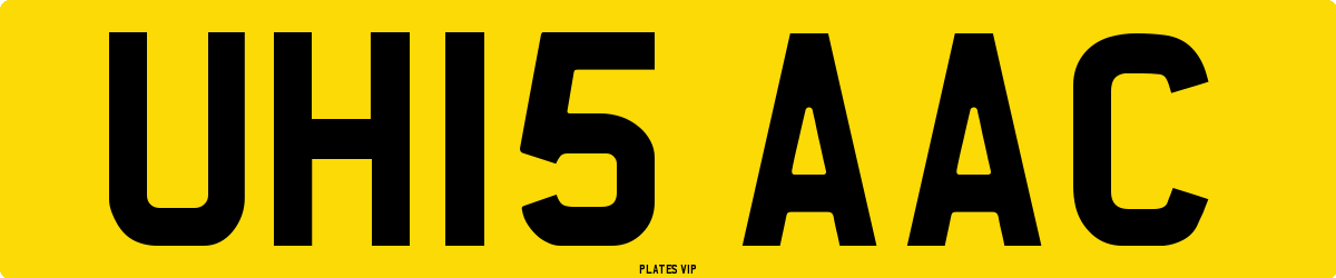 UH15 AAC Number Plate
