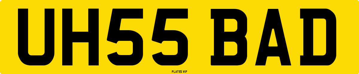 UH55 BAD Number Plate