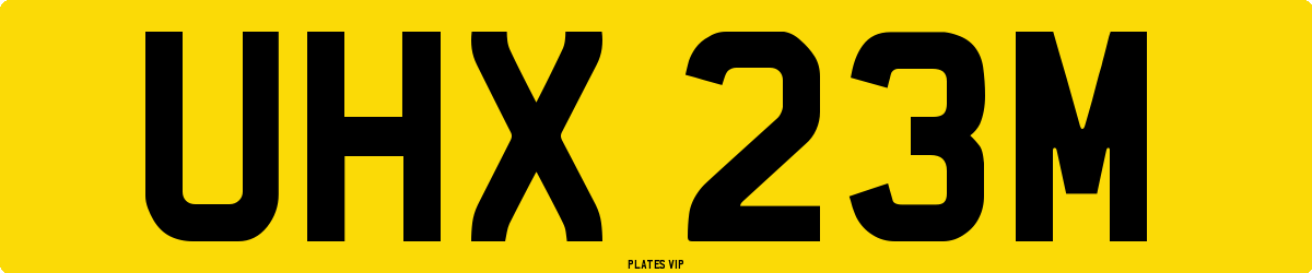 UHX 23M Number Plate