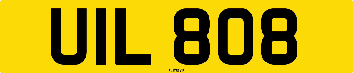 UIL 808 Number Plate