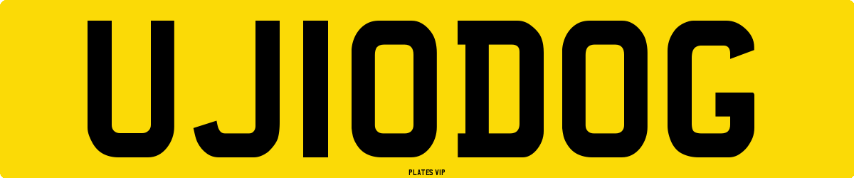 UJ 10 DOG Number Plate