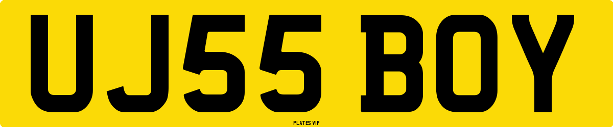 UJ55 BOY Number Plate