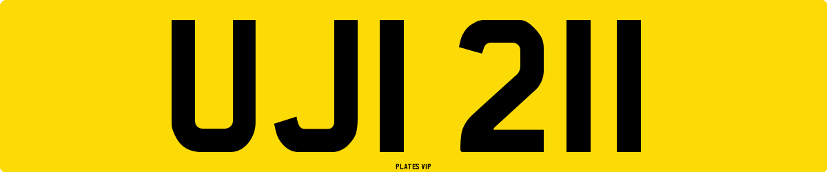 UJI 211 Number Plate