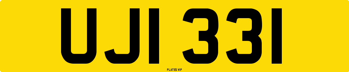 UJI 331 Number Plate