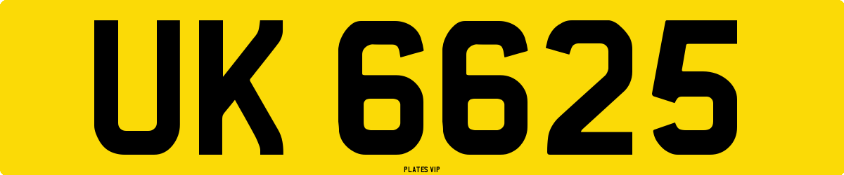 UK 6625 Number Plate