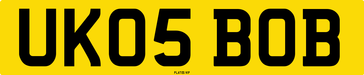 UK05 BOB Number Plate