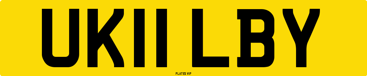 UK11 LBY Number Plate