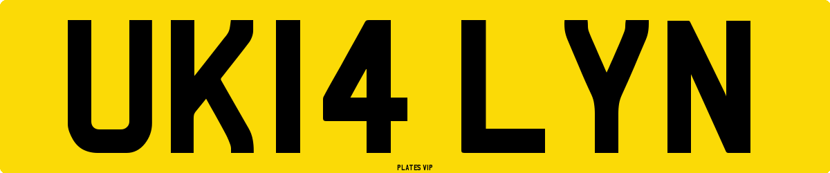 UK14 LYN Number Plate