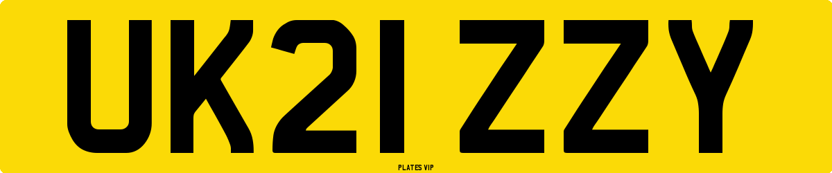 UK21 ZZY Number Plate