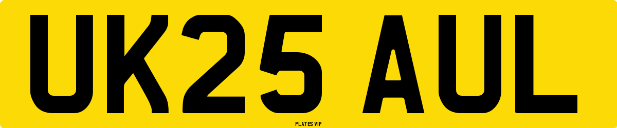 UK25 AUL Number Plate