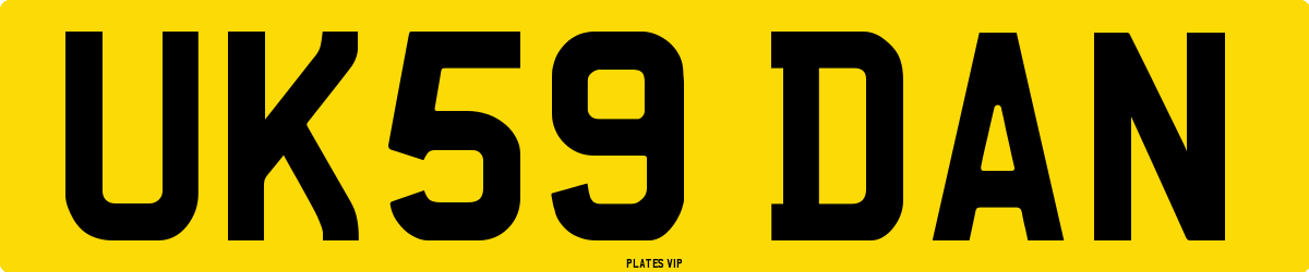 UK59 DAN Number Plate