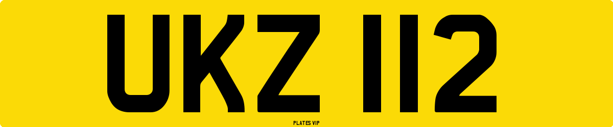 UKZ 112 Number Plate